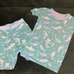 Little Sleepies Sea Life Pajama Set - Aqua and Lavender